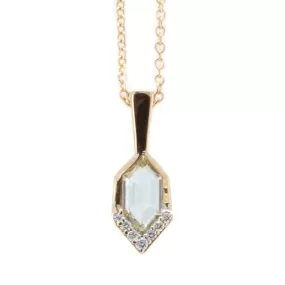 0.47ct Rosecut Diamond Necklace in 14k Rose Gold