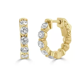 0.51cttw Mini Diamond Hoops