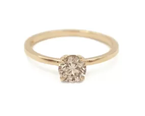 0.67 Carat Champagne Diamond Solitaire Ring