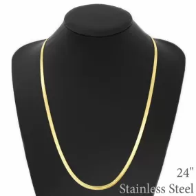 4 MM Herringbone Chain Stainless Steel Necklace