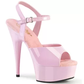 6 Inch Heel DELIGHT-609 Baby Pink Patent