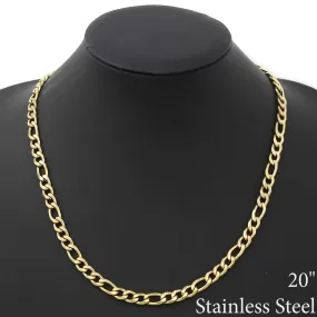 6 MM Figaro Chain Stainless Steel Necklace