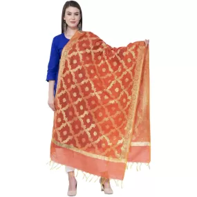 A R Silk Orange Color Vns pastle Chanderi cotton Dupattas