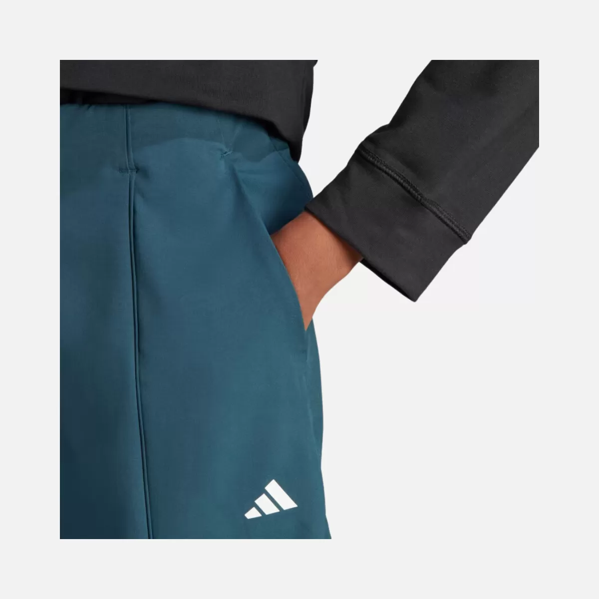 Adidas Aeroready Train Essential Minimal Woven Branding Women's Pant -Arctic Night/White