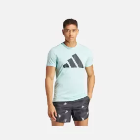 Adidas Brand Love Men's Running T-shirt -Semi Flash Aqua