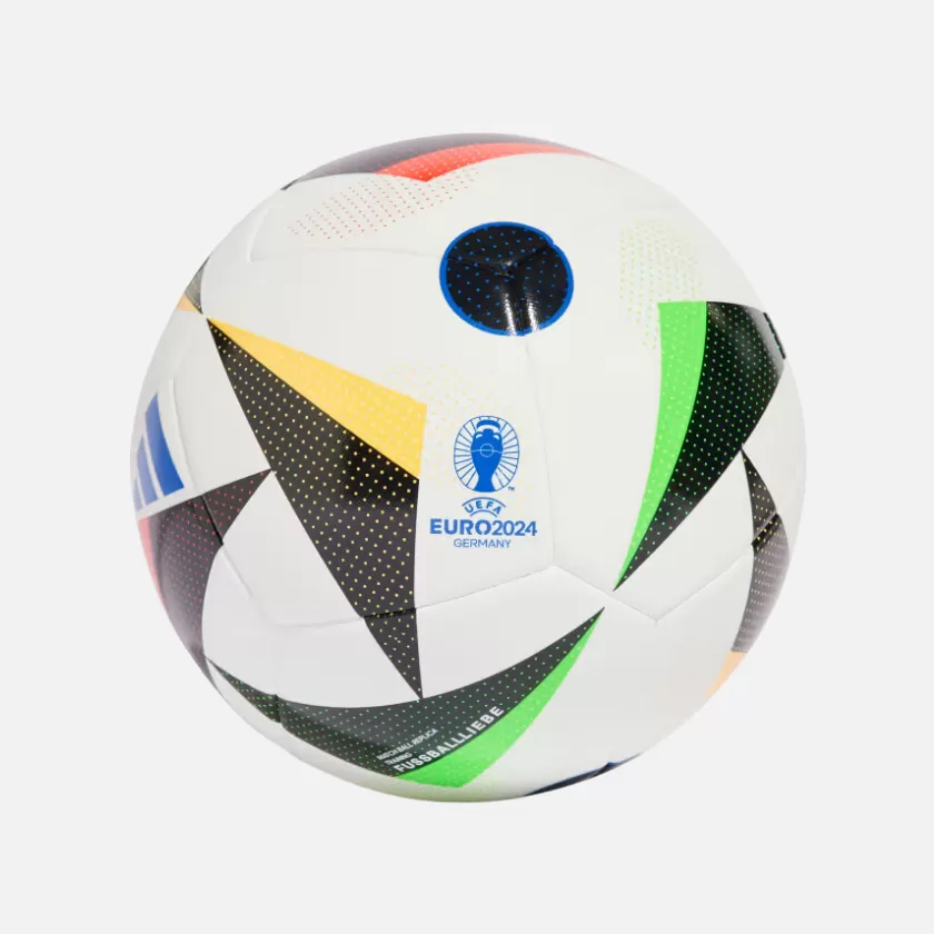 Adidas Euro 24 Training Football Ball- White/Black/Glow Blue