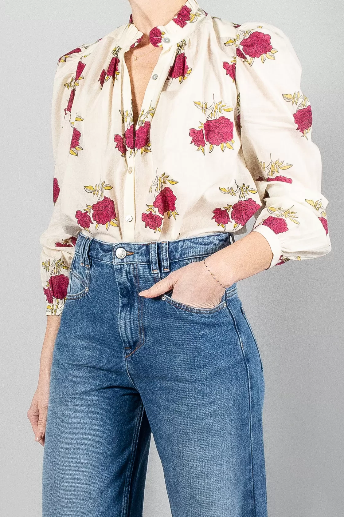 Alix Of Bohemia Annabel Cerise Rosette Shirt