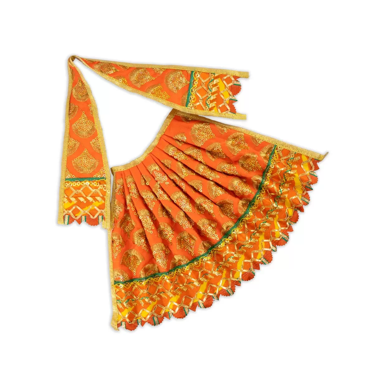 Amman Pavadai - 8 x 15 Inches | Mata Dress/ Devi Vastra/ Mata Poshak for Deity/ Assorted Colours