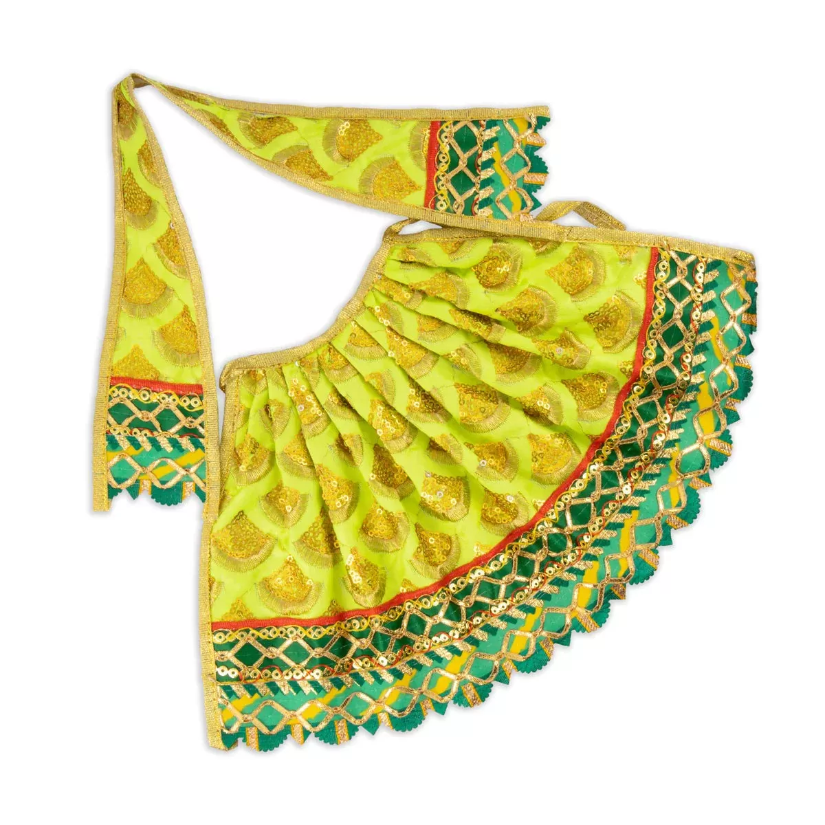 Amman Pavadai - 8 x 15 Inches | Mata Dress/ Devi Vastra/ Mata Poshak for Deity/ Assorted Colours