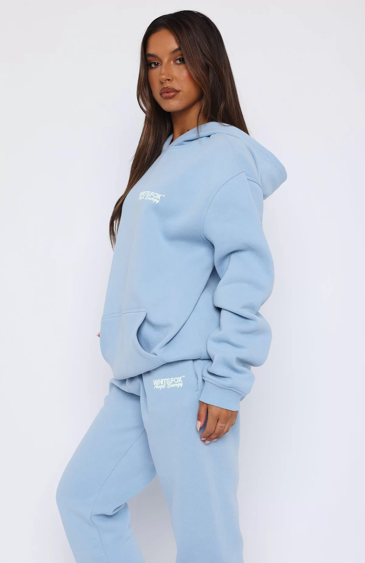 Angel Energy Oversized Hoodie Blue