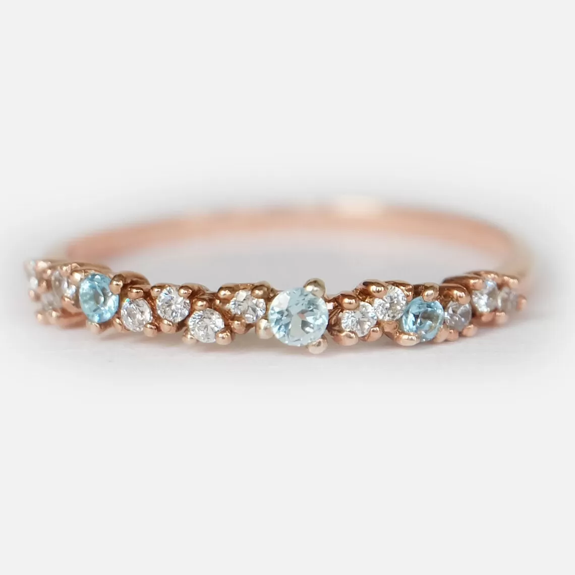 AQUAMARINE DIAMOND RING BOTUM