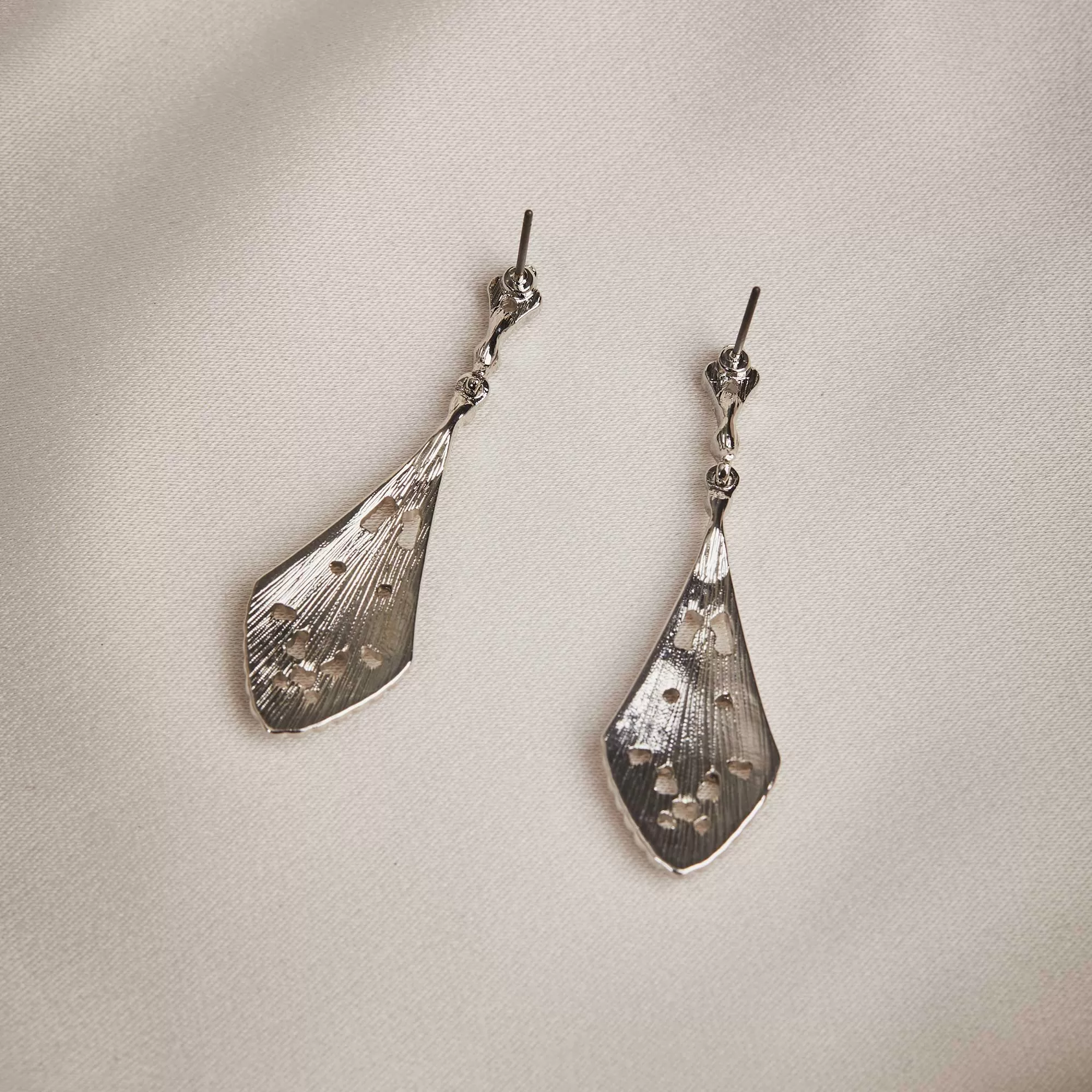 Art Deco Crystal Earrings: Deco Diamante Long Drop Earrings