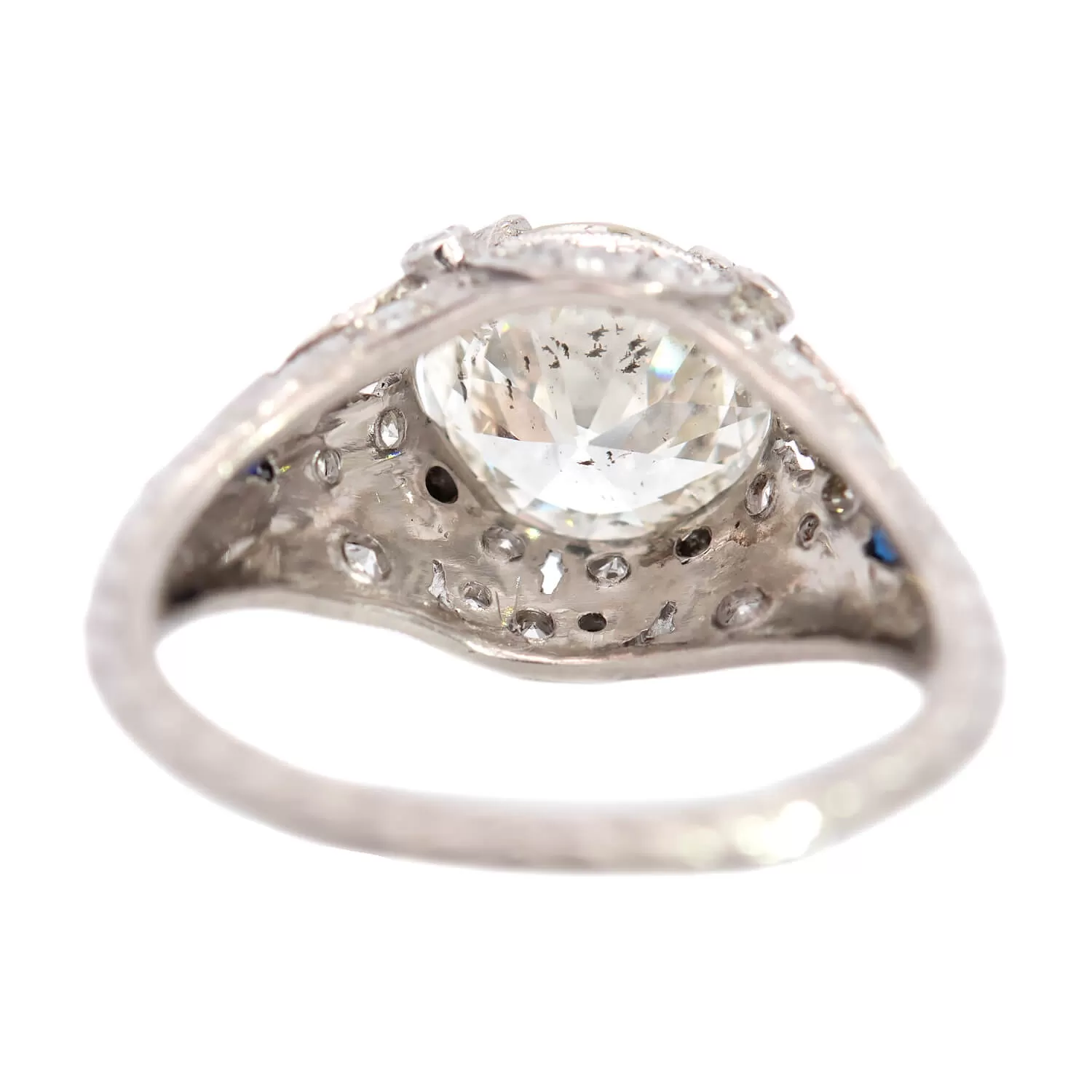 Art Deco Platinum Diamond Ring 2.03ctw