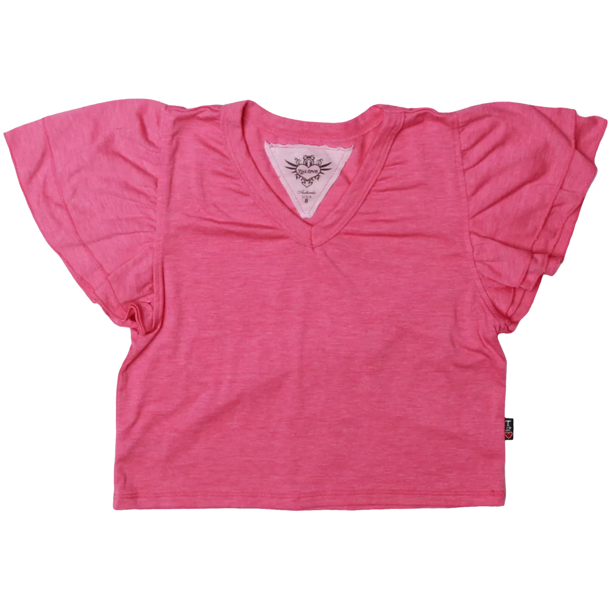 Barbie Pink Double Tier V Neck Top