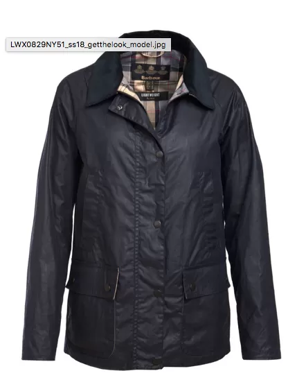 Barbour Lightweight Acorn Wax Jacket - Royal Navy