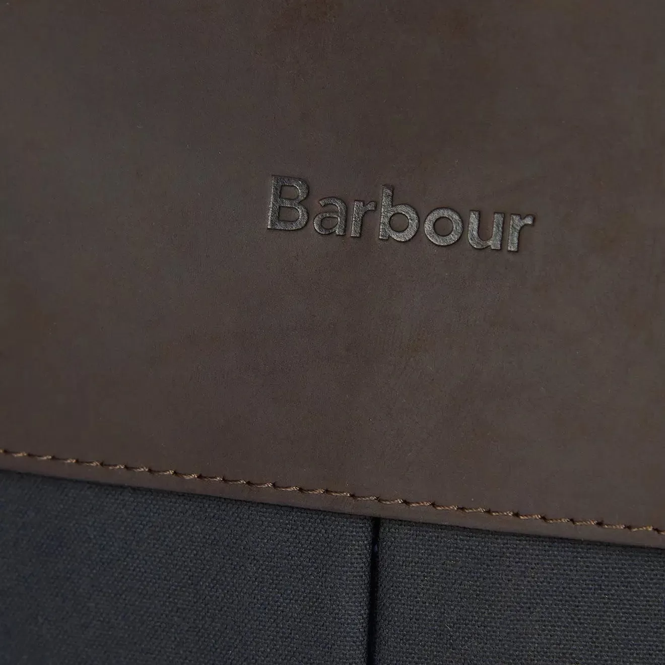 Barbour Wax Leather Briefcase Navy