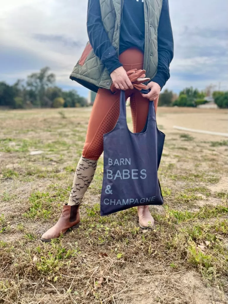 BARN BABE & CHAMPAGNE TOTE