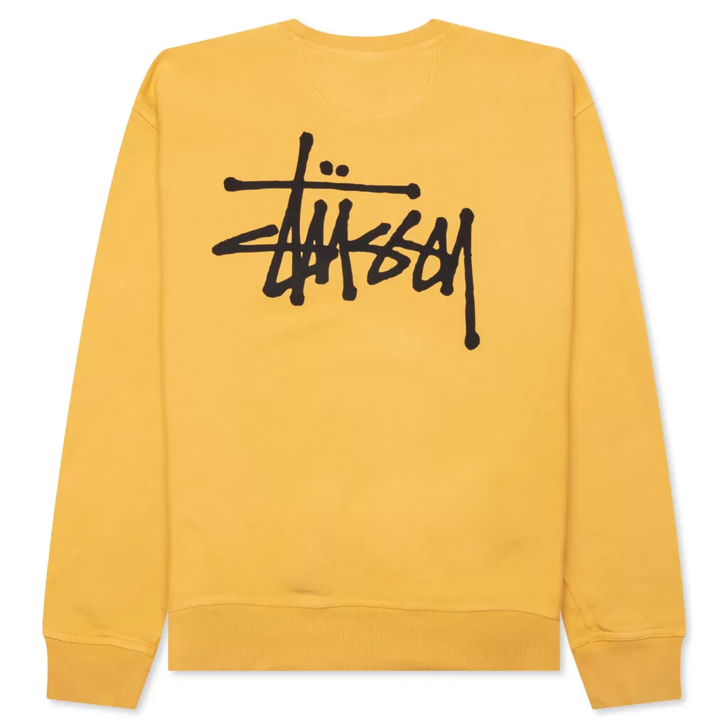 Basic Stussy Pigment Dyed Crew - Honey