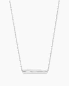 Bespoke Bar Adjustable Necklace (silver)