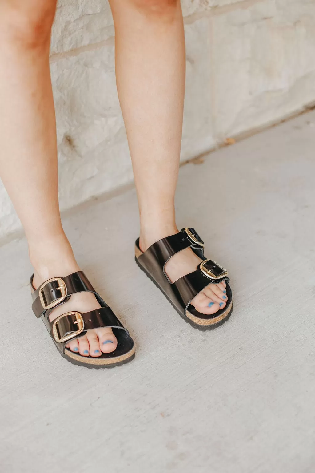 Birkenstock: Arizona Big Buckle in High Shine Black