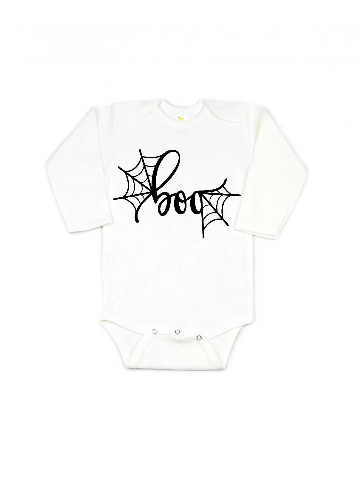 Boo Spiderweb Baby Bodysuit - White