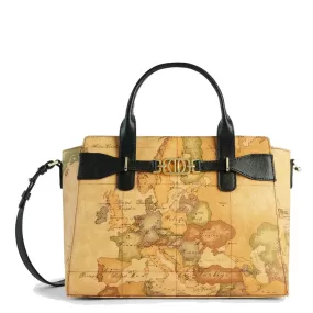 Borsa Donna a Mano 1A Classe Alviero Martini linea Geo Destiny stampa Geo Classic e Nero GZ02