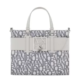 Borsa Donna a Mano ARMANI EXCHANGE colore Off White - Grey Misura Grande