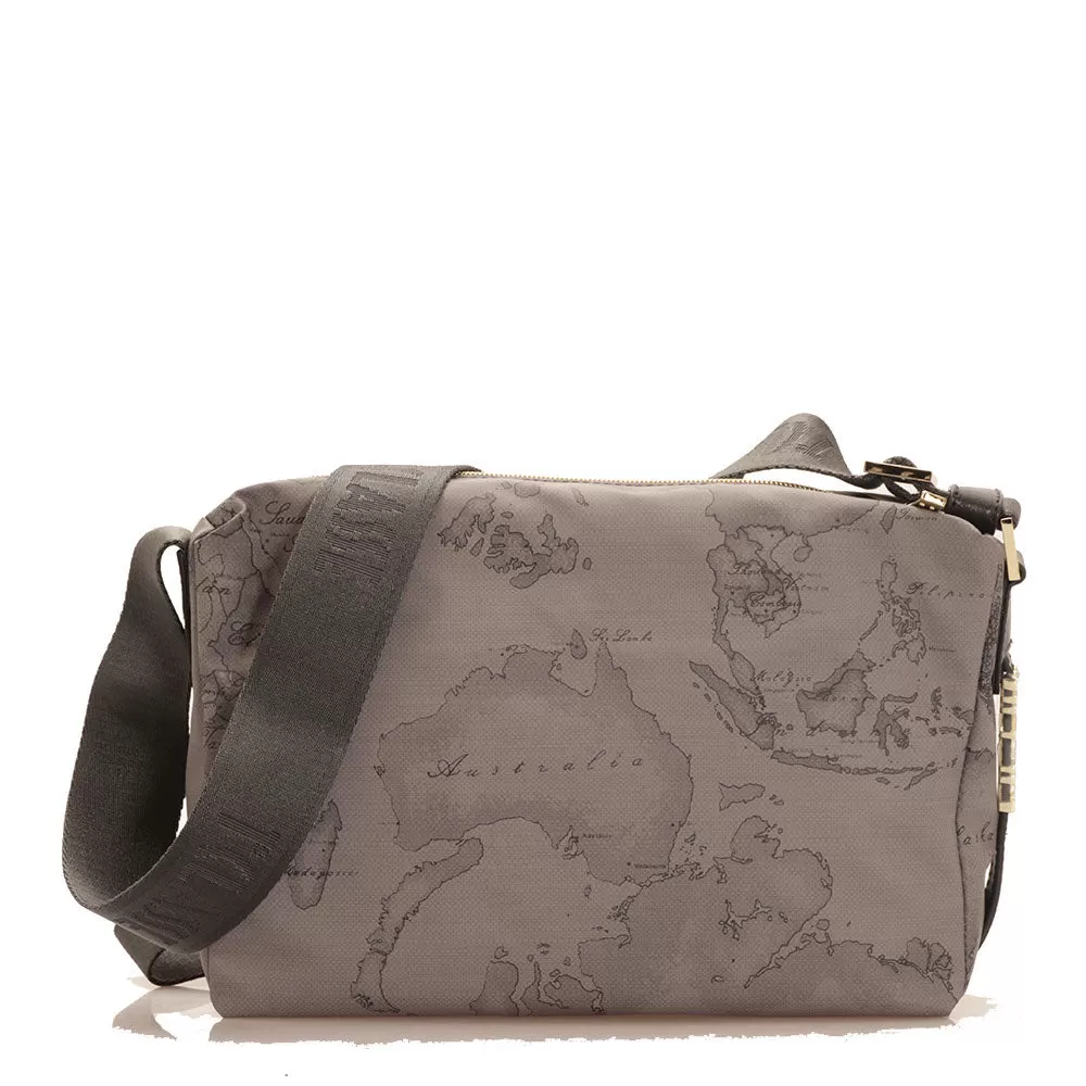 Borsa Donna a Tracolla 1A Classe Alviero Martini linea Soft Generation stampa Geo Dark Grigio GV79