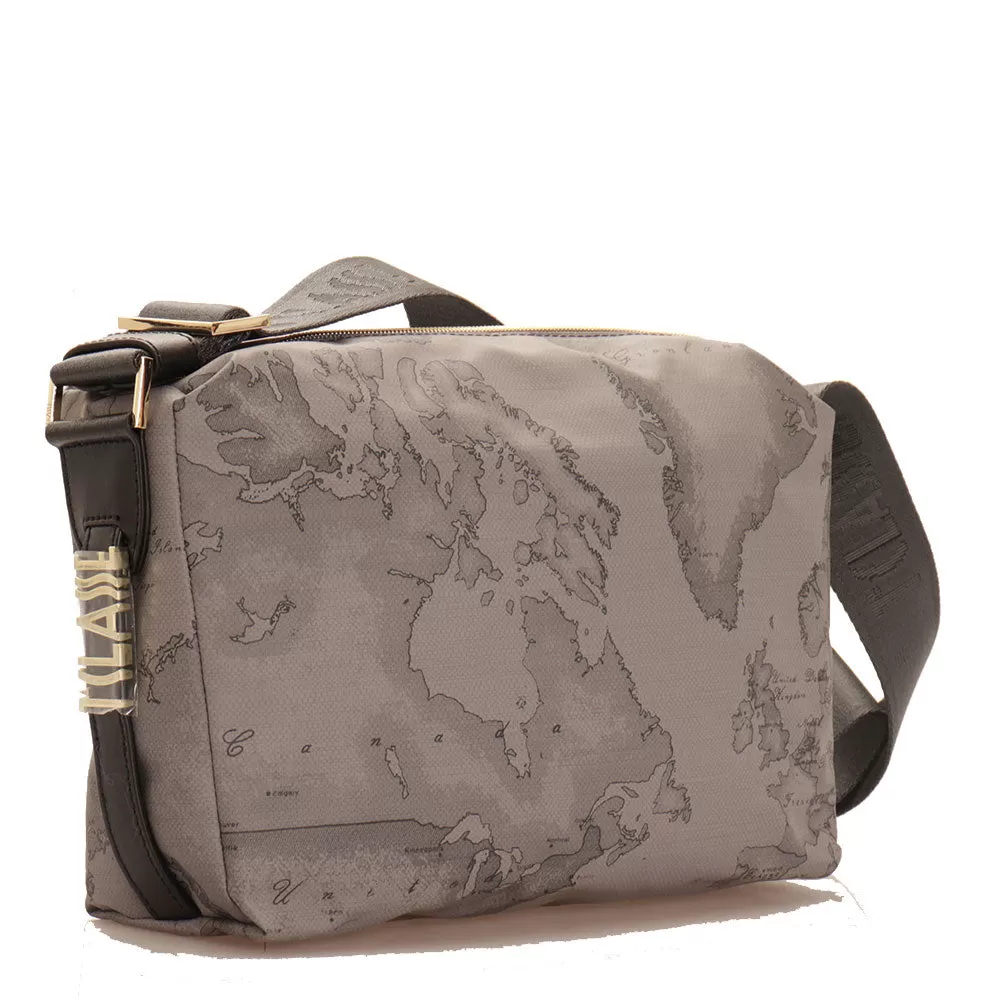 Borsa Donna a Tracolla 1A Classe Alviero Martini linea Soft Generation stampa Geo Dark Grigio GV79