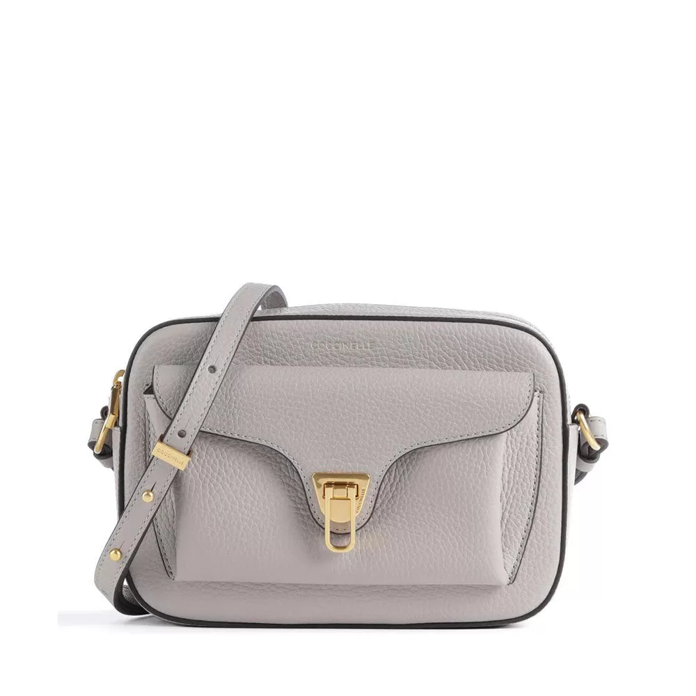 Borsa Donna a Tracolla COCCINELLE in Pelle Light Grey linea Beat Soft Misura Media