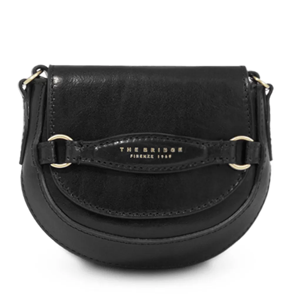 Borsa Donna Mini a Tracolla THE BRIDGE linea Bettina in Pelle Nera