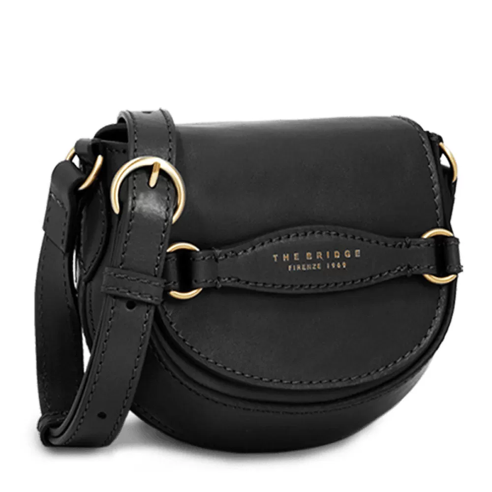 Borsa Donna Mini a Tracolla THE BRIDGE linea Bettina in Pelle Nera