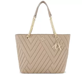 Borsa Donna Shopping a Spalla ARMANI EXCHANGE Trapuntata Colore Dusty Ground