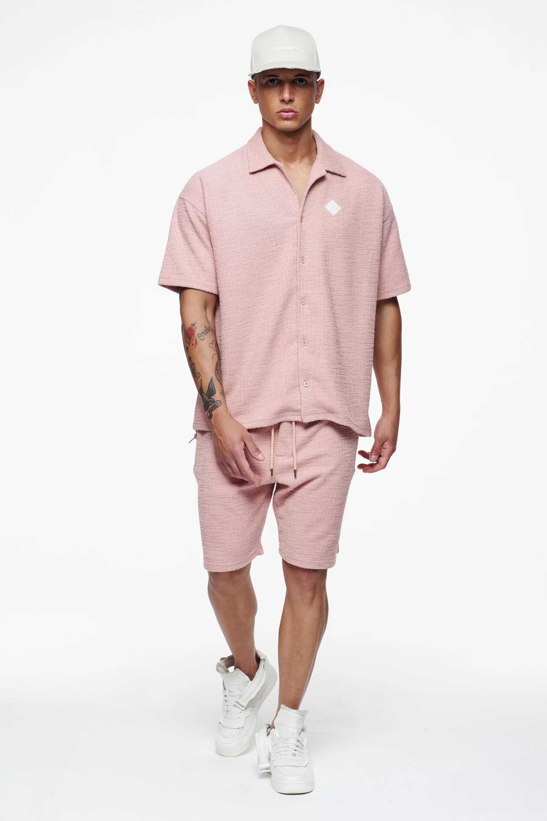 Briscoe Structured Knit Shorts Tuscan Rose