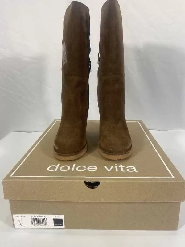 CADDIE PLUSH BOOTS COCOA SUEDE - re:vita