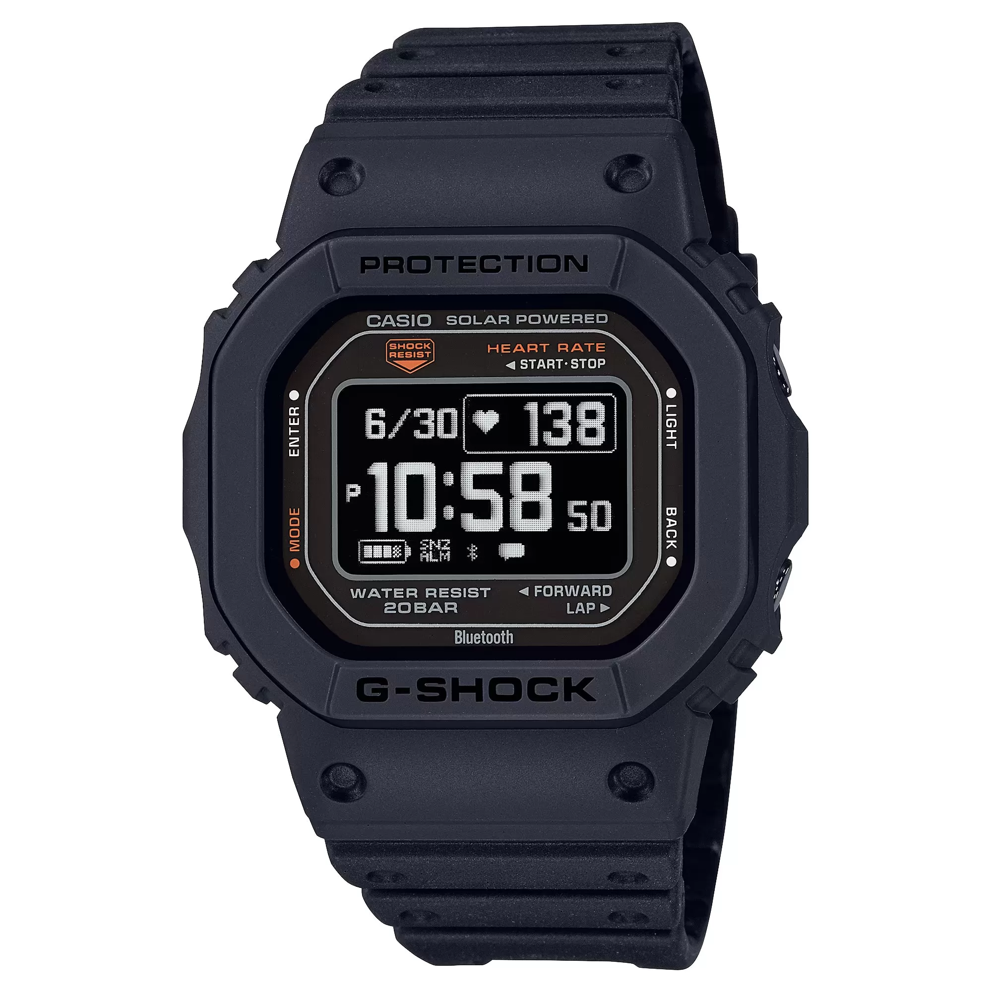 CASIO G-SHOCK DWH5600-1 Black Move Heart Rate Monitor Solar Activity Watch