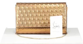 Christian Louboutin Metallic Copper Imprinted Crossbody / Clutch Bag