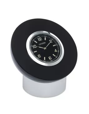 Citizen Decorative Accents Standing Black Crystal Desk Clock - Black Dial