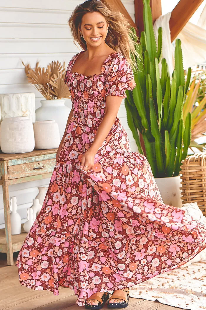 Claudette Maxi Dress Pixie print