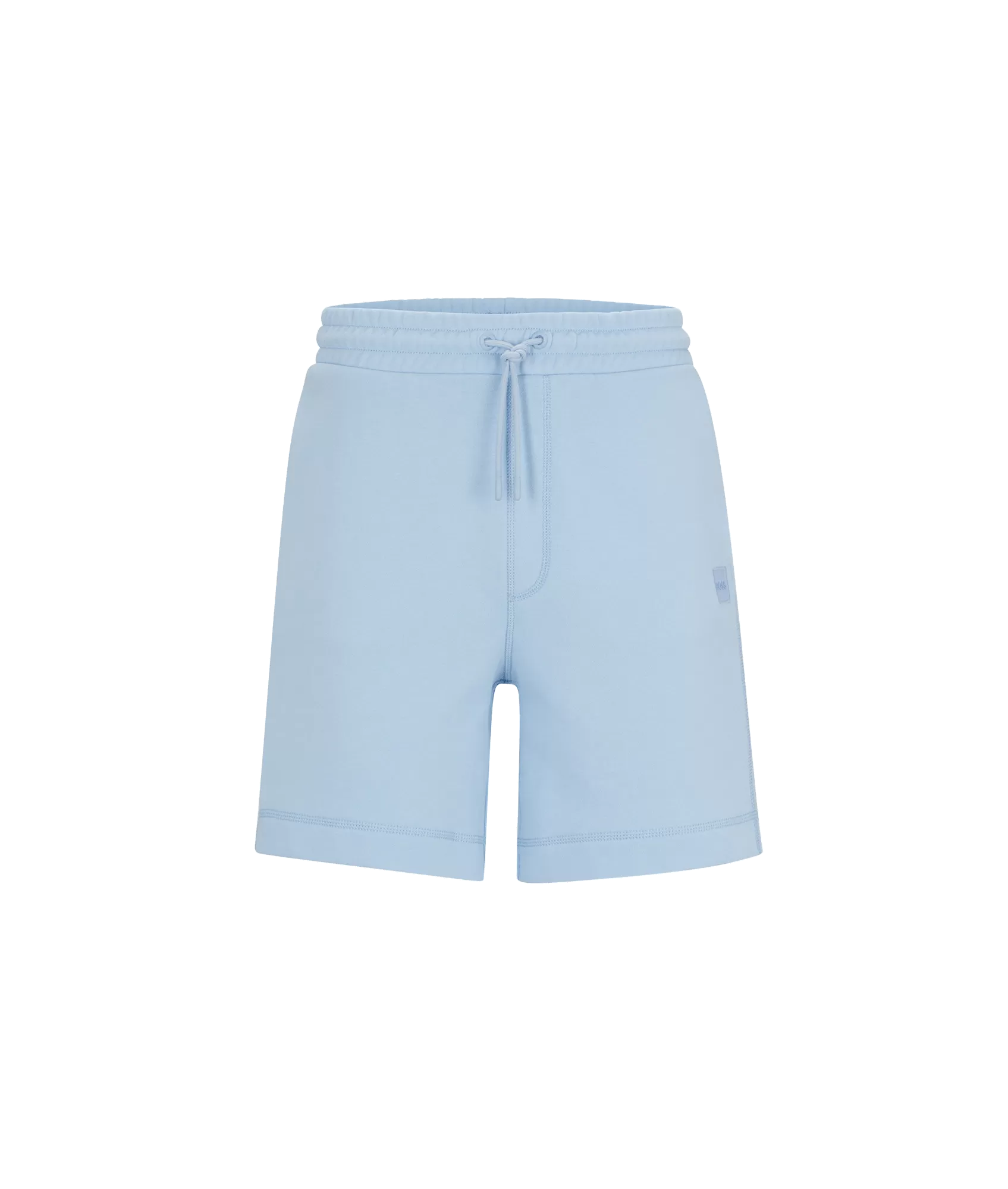 Cotton-terry Regular-fit Shorts With Logo Badge - Blue