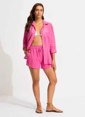 Crinkle Short - Hot Pink