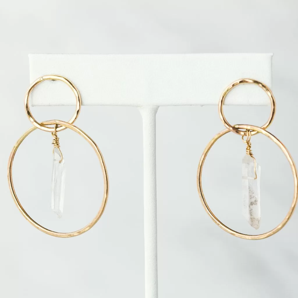 Crystal Goddess Hoops