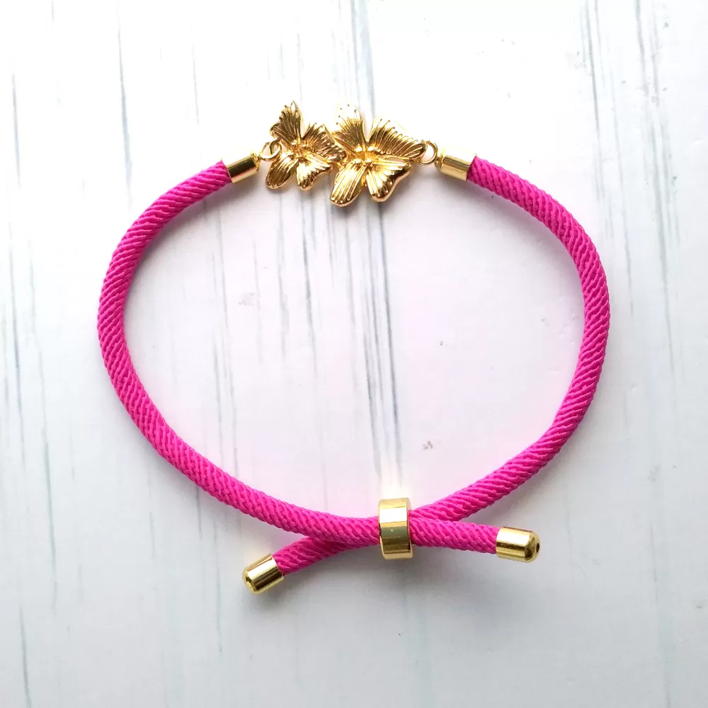 Dani Orchid Corded Slider Bracelet