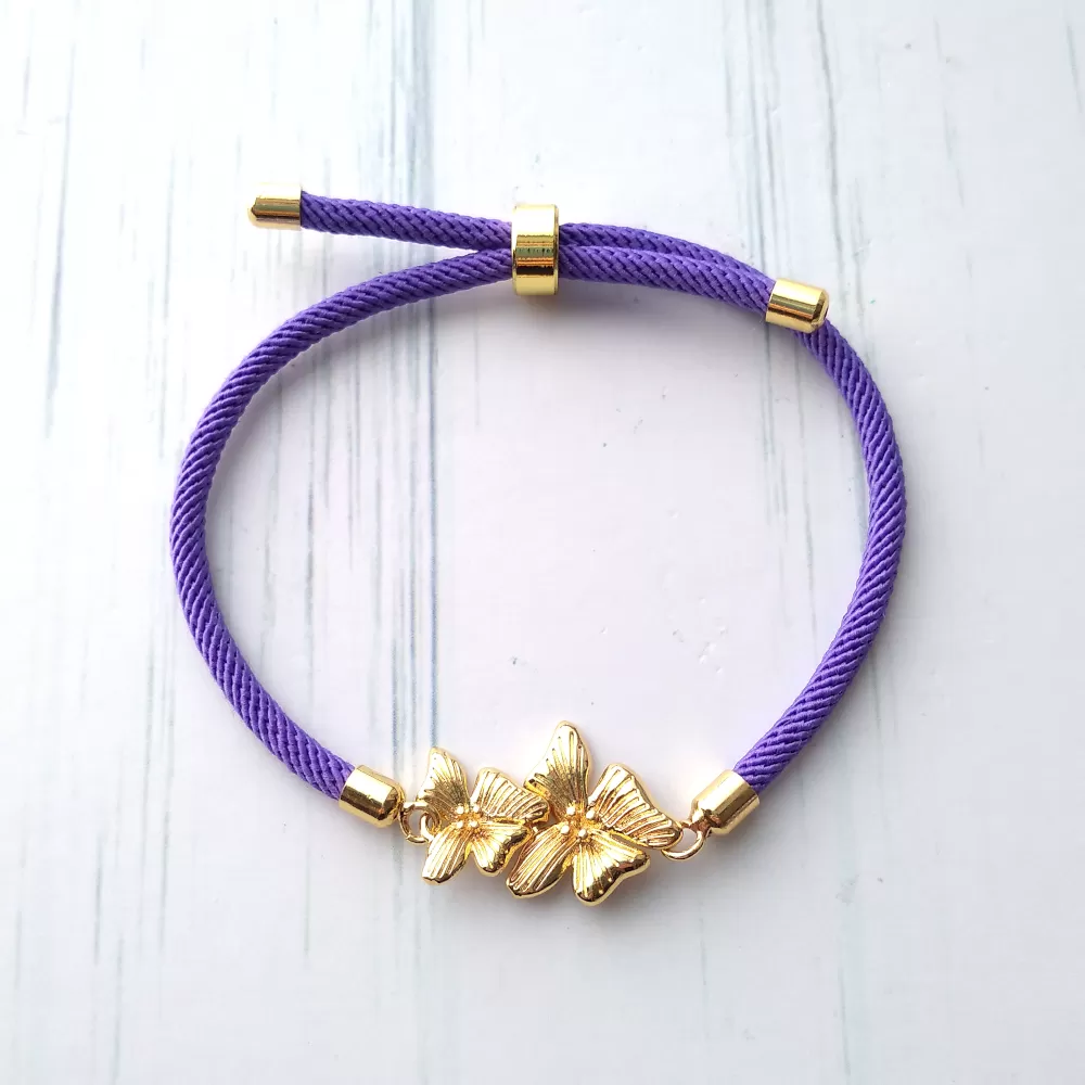 Dani Orchid Corded Slider Bracelet