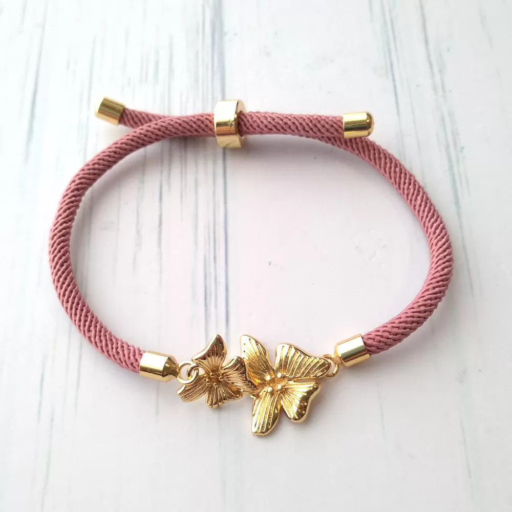 Dani Orchid Corded Slider Bracelet