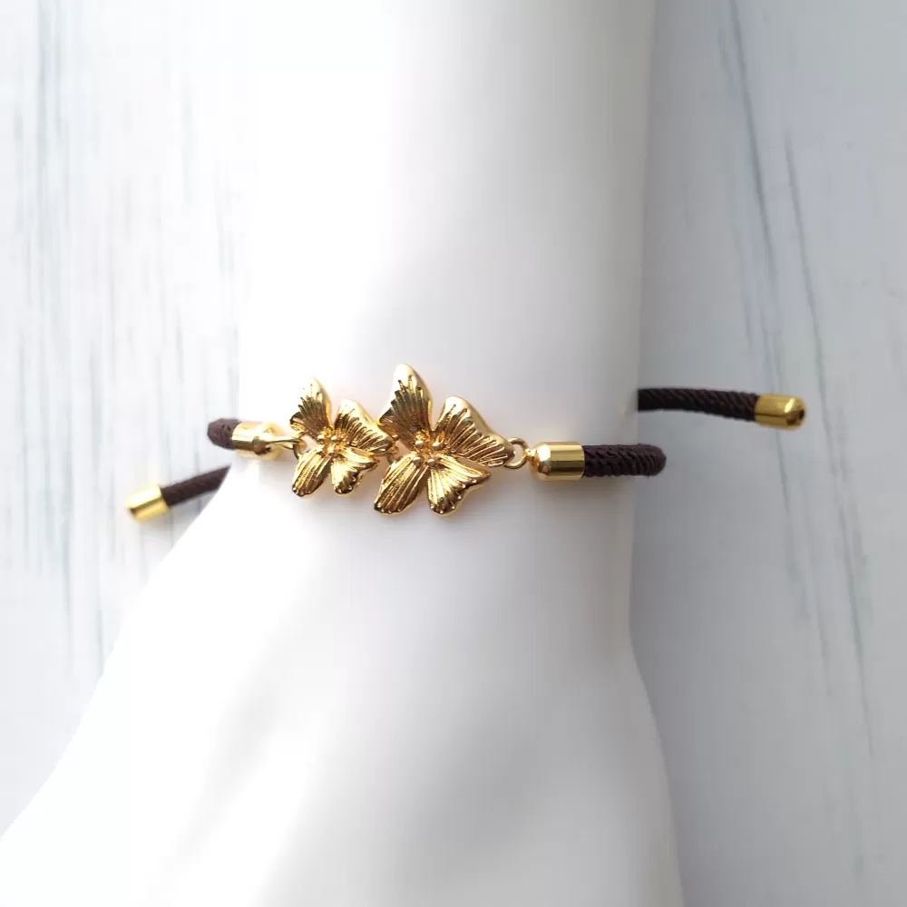 Dani Orchid Corded Slider Bracelet