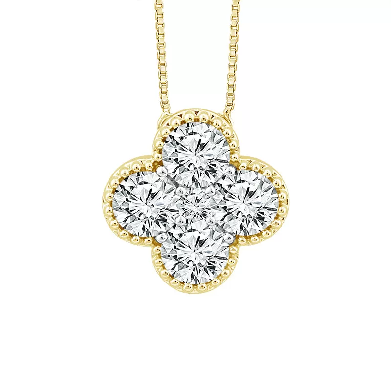 Diamond Flower Pendant