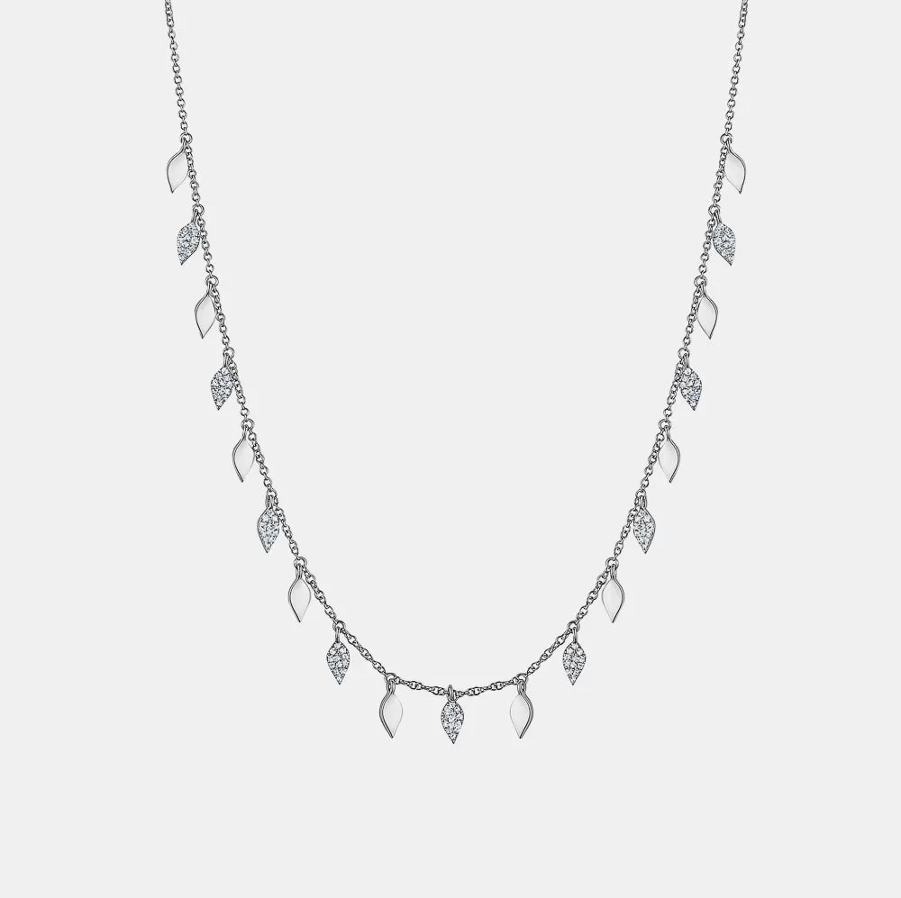 Diamond Leaf Necklace