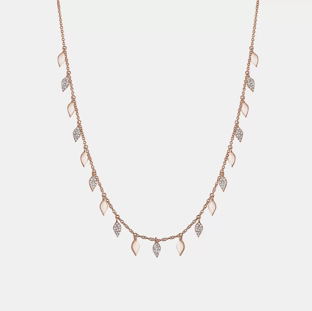 Diamond Leaf Necklace