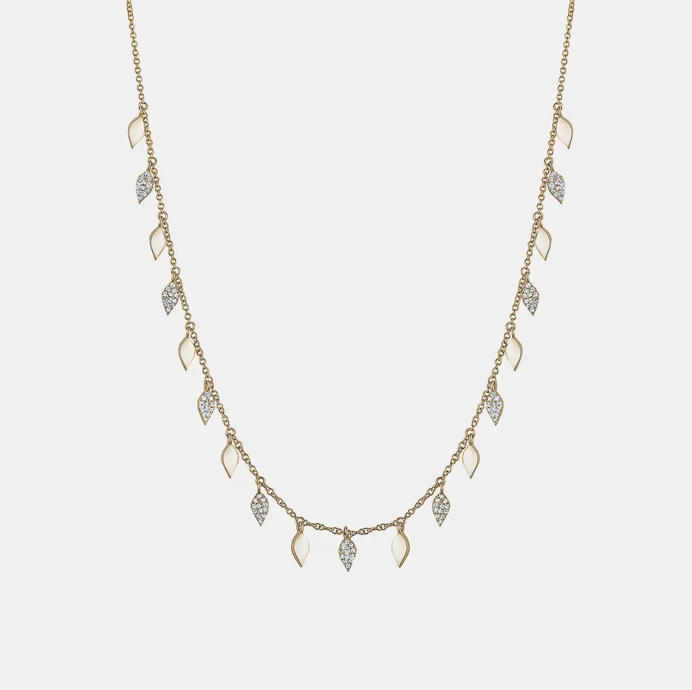 Diamond Leaf Necklace